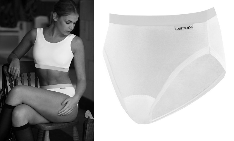 equetech underwear equestrian news Equetech sports bra and briefs