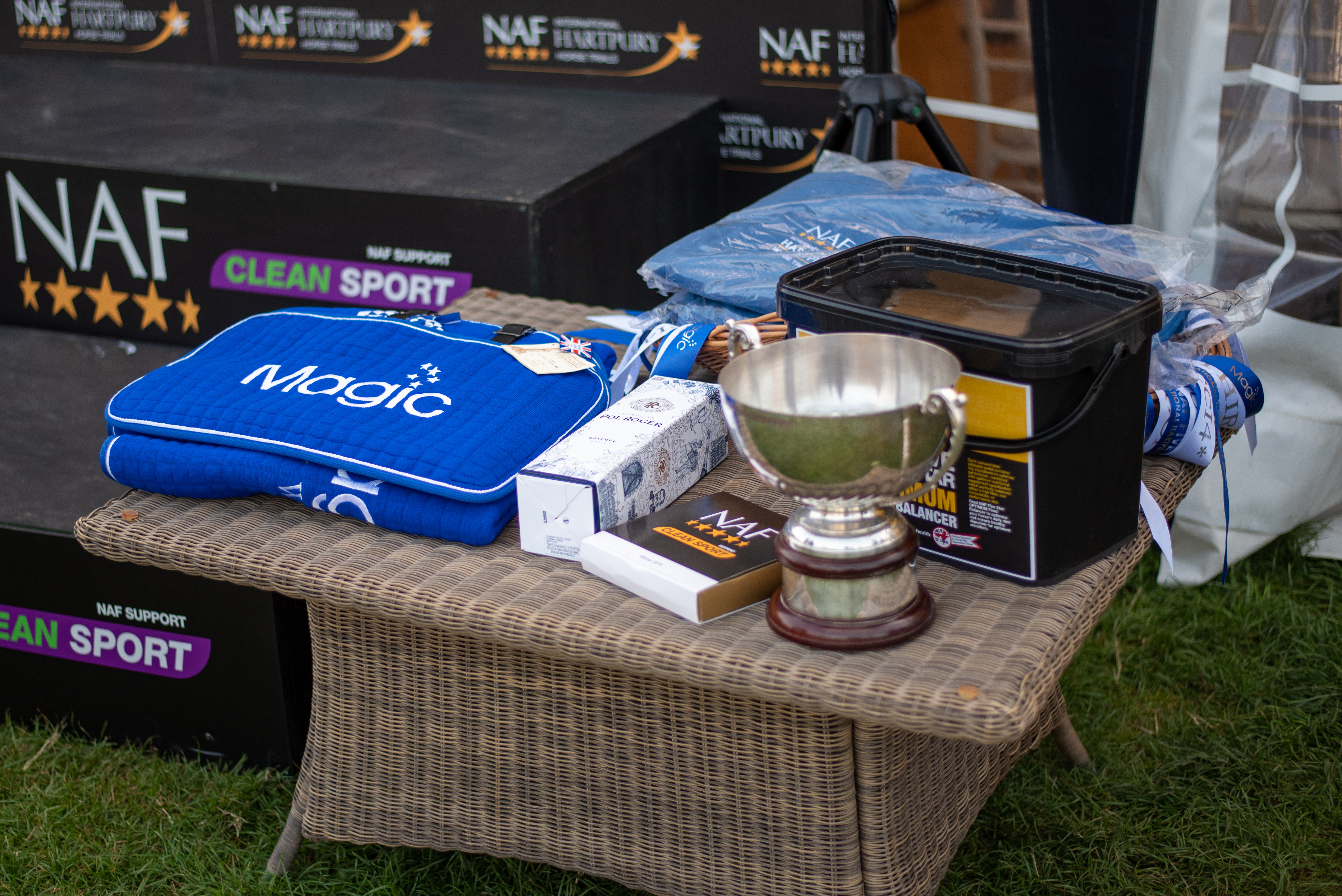 Naf sponsor prizes for Hartpury Naf Prize Table